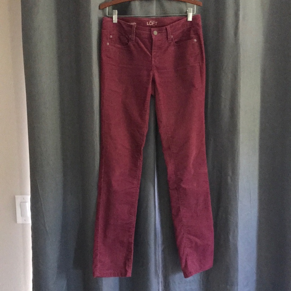 Pink straight legged corduroy